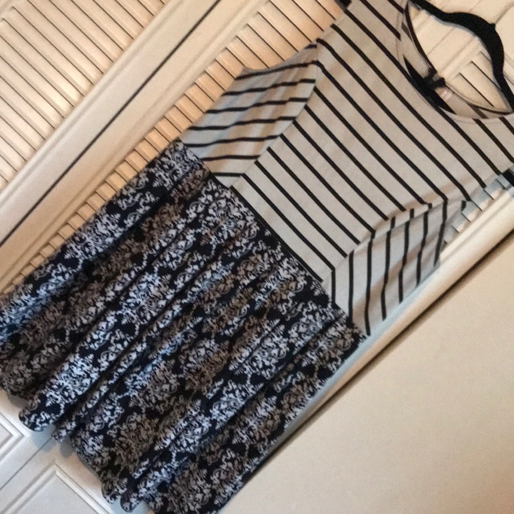 Mixed Pattern Dress - Picture 1 of 3